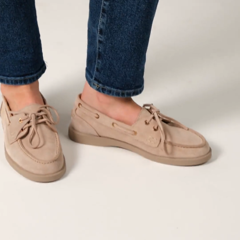 Reina %100 Hakiki Deri Süet Loafer