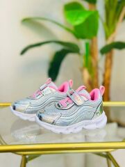 Buckhead Glossy Shiny Işıklı Kız Bebek Spor Ayakkabı Lila/Silver