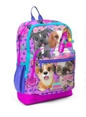 CORAL HIGH Kids Pembe Köpek Desenli Okul Sırt Çantası  Pempe
