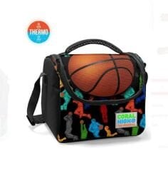 CORAL HIGH Kids Siyah Basketbol Toplu Thermo Beslenme Çantası  Siyah
