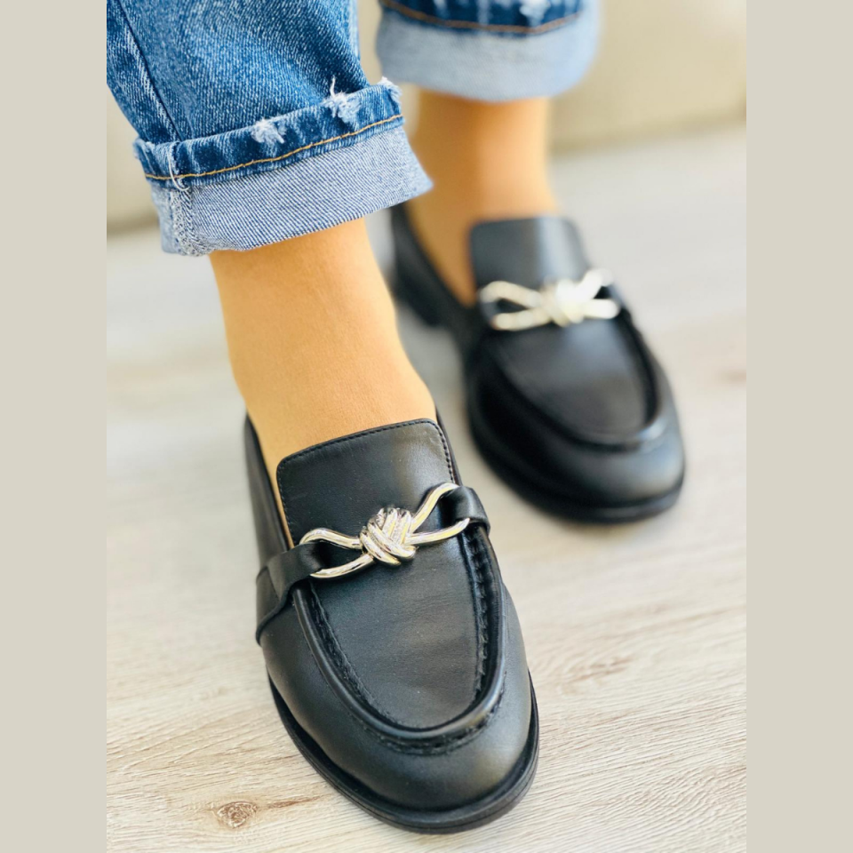 Lizy Loafer %100 Deri Siyah - 37