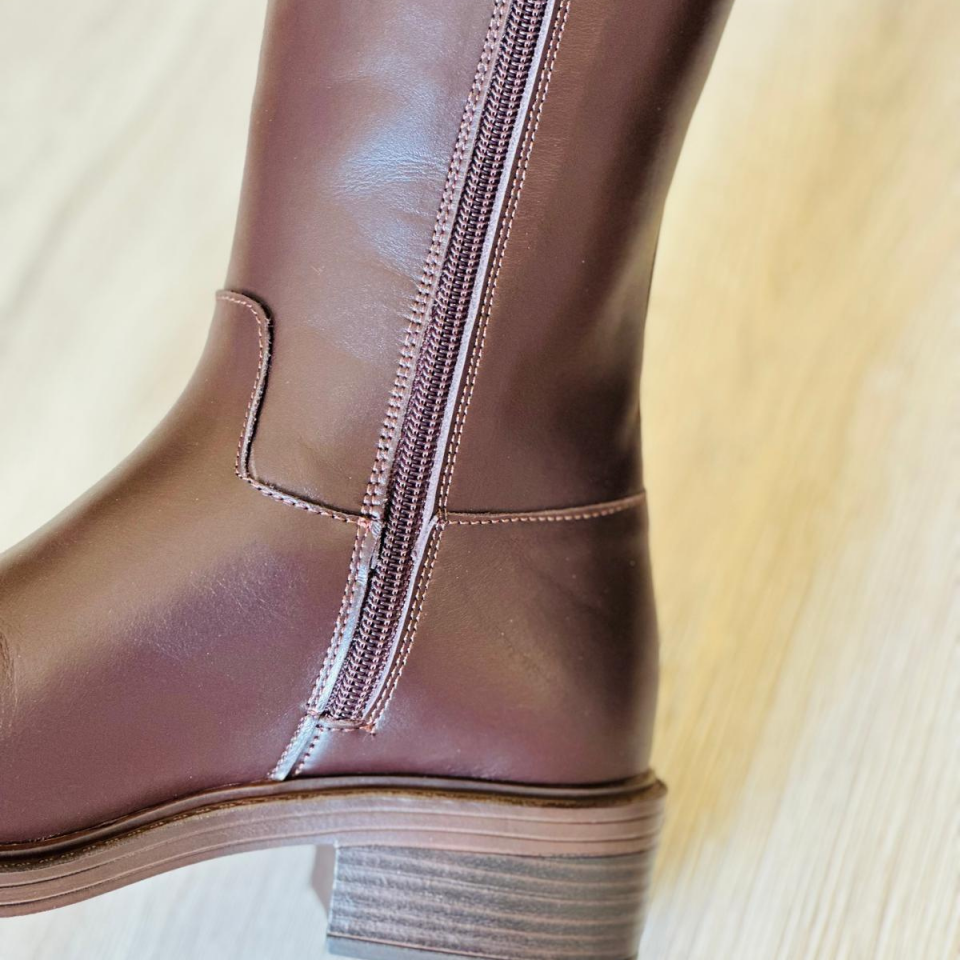 Angel %100 Hakiki Deri Çizme Acı Kahve - 38