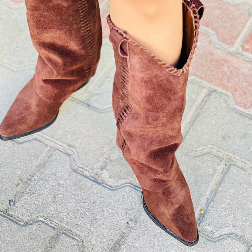 Süet Hakiki Deri Çizme