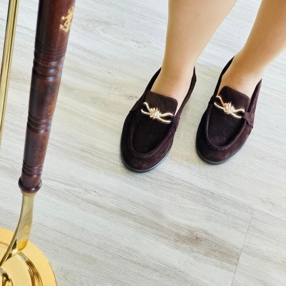Lizy Loafer %100 Deri Acı Kahve - 40