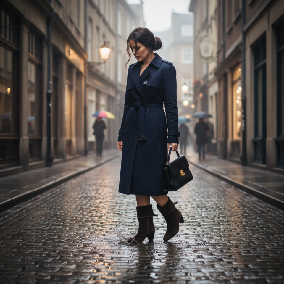 Paris Sivri Burun Hakiki Deri Süet Aksesuarlı Kadın Bot