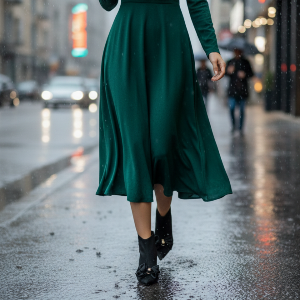 Lia Aksesuarlı Süet Sivri Burun Bot