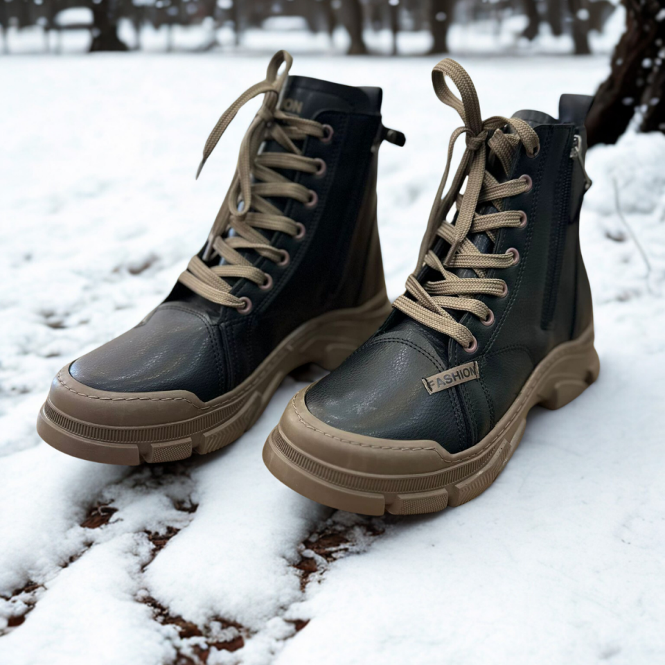 Vizon Fermuarlı Kadın Bot