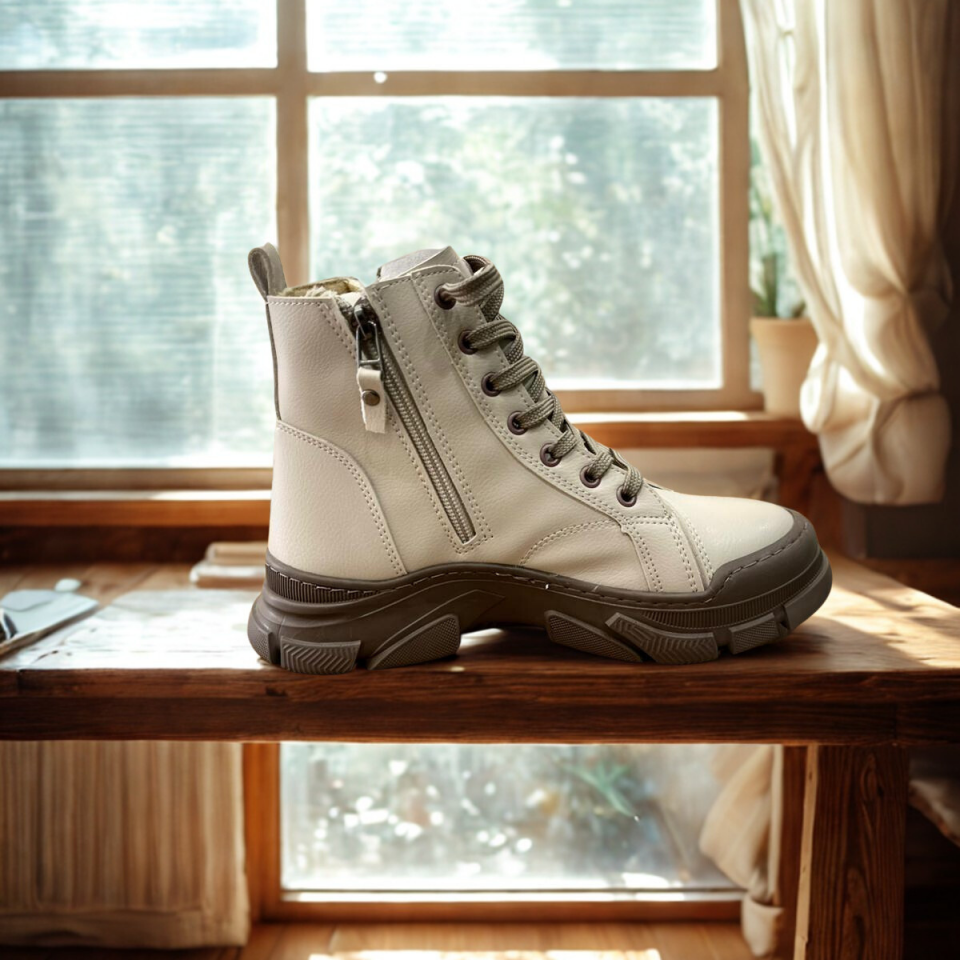 Vizon Fermuarlı Kadın Bot